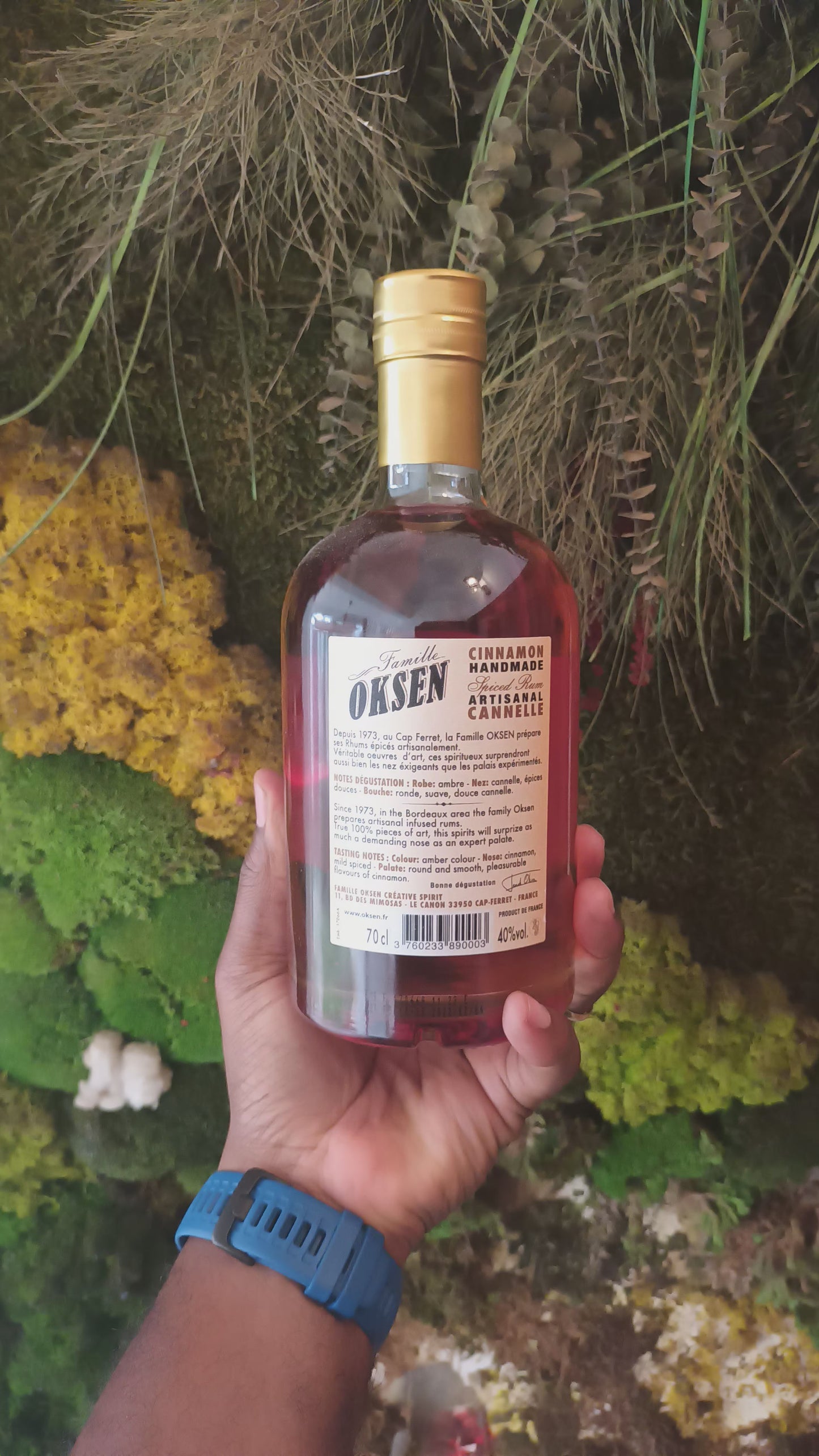 Oksen – Rhum macéré à la cannelle 40°, 70cl
