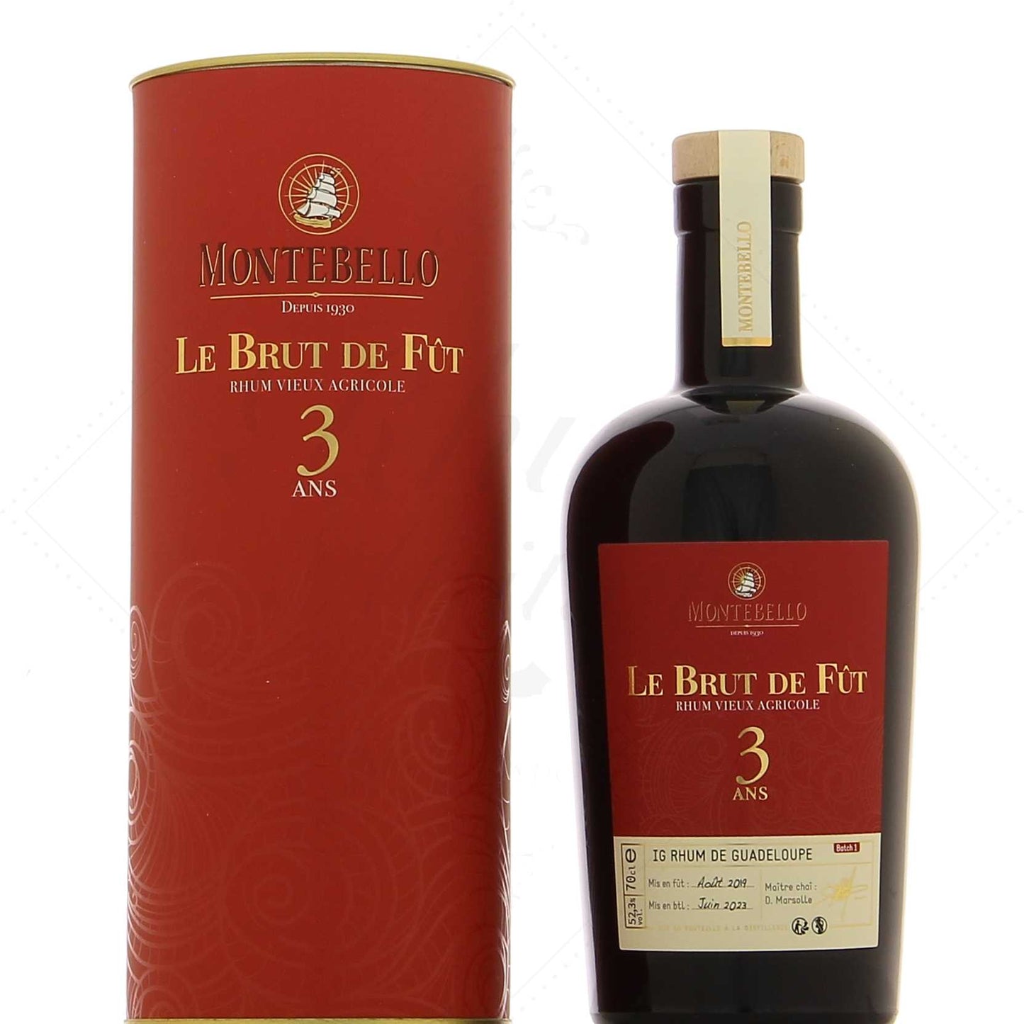 Montebello Rhum Vieux 3 ans Le Brut de Fût Batch #1 52,3°, 70cl