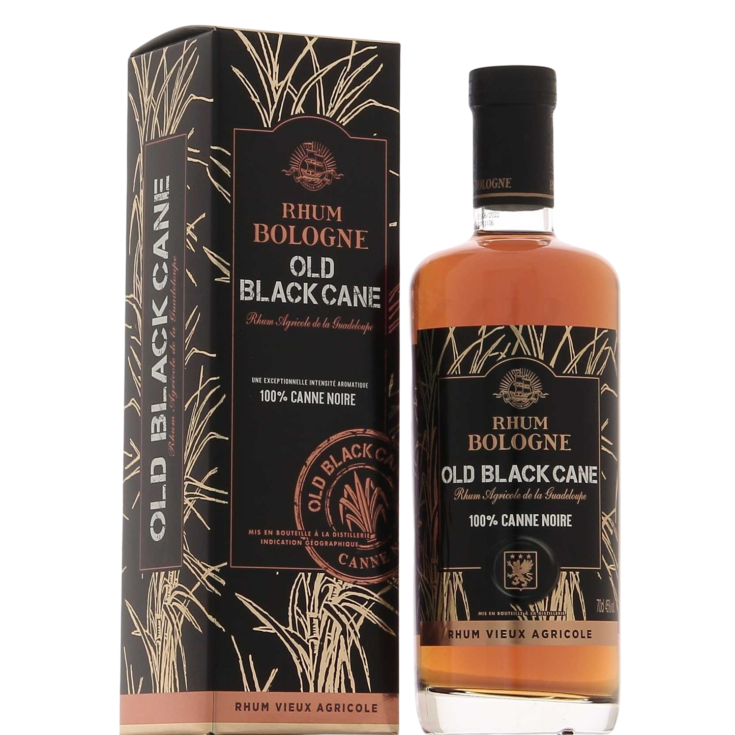Bologne Old Black Cane 45°, 70cl