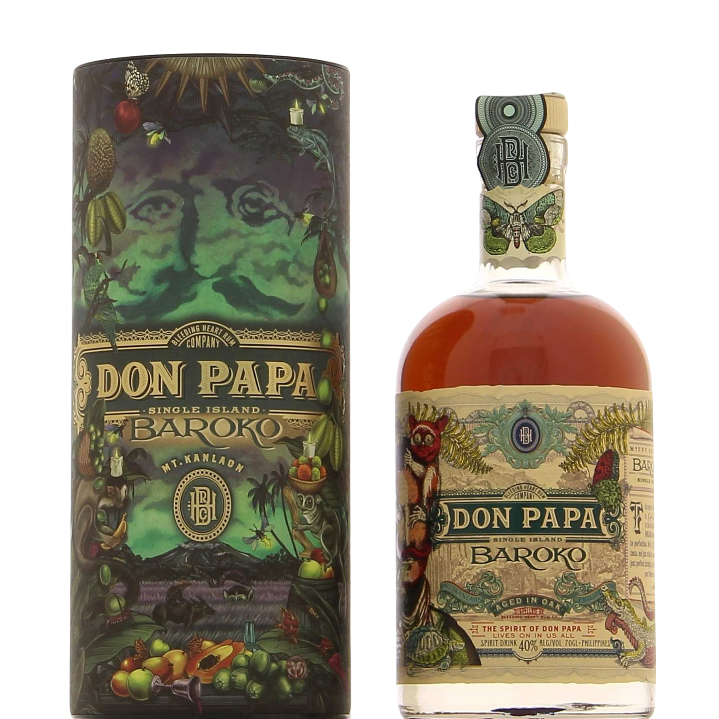 Don Papa Baroko Édition limitée Harvest Canister 40°, 70cl *** Collector