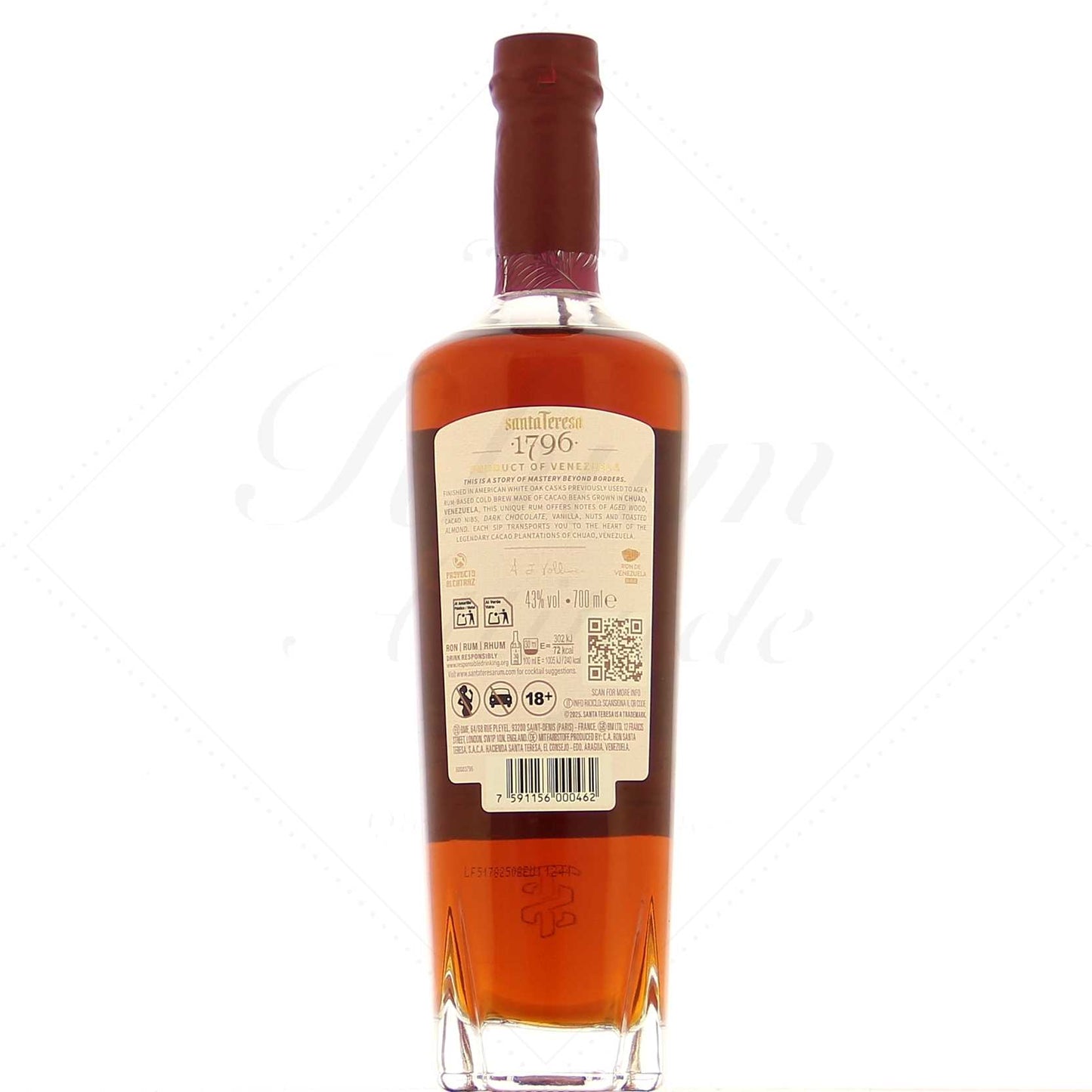Santa Teresa 1796 Cacao Cask 43°, 70cl