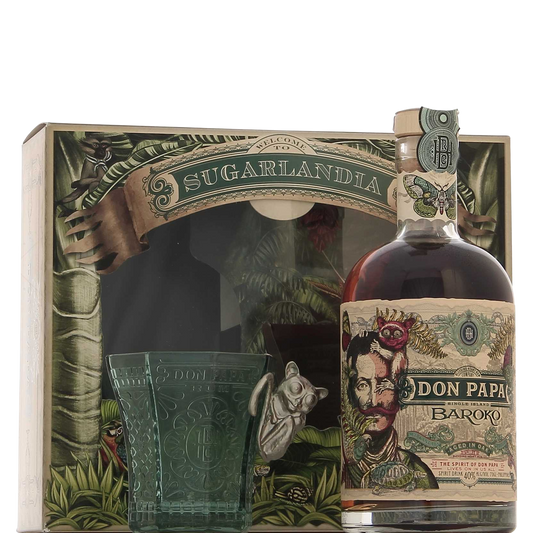 Don Papa Baroko coffret 1 verre Sugarlandia 40°, 70cl