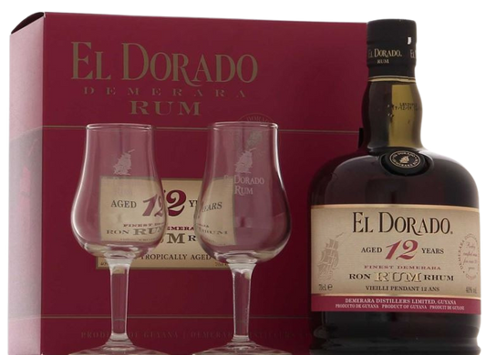 El Dorado 12 ans coffret 2 verres 40°, 70cl ** Coup de Coeur
