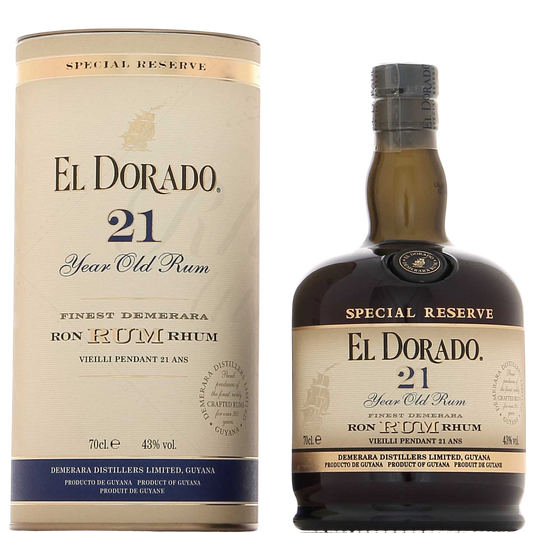 El Dorado 21 ans 43°, 70cl *** Best 2024 *** Wine & Spirits Competition of San Francisco 2005, 2006, 2007