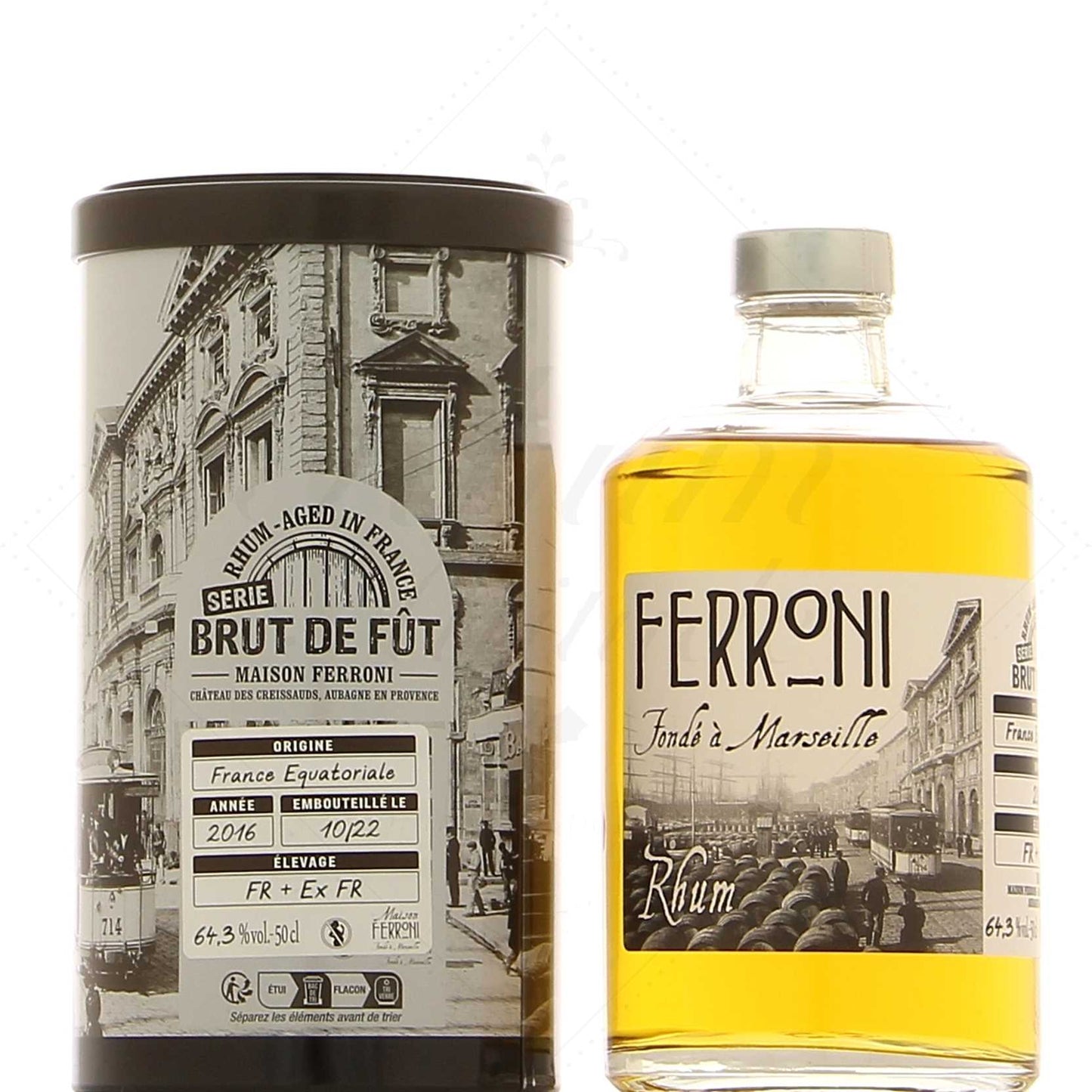 Ferroni Brut de Fût France Equatoriale Belle Cabresse 2016 64,3°, 70cl