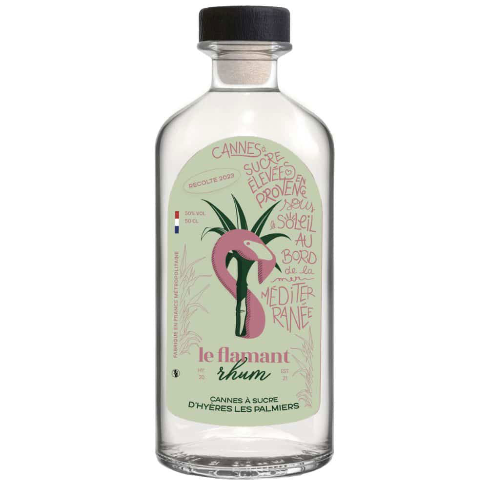 Ferroni Flamant rhum pur jus de canne hexagonal 50°, 50cl