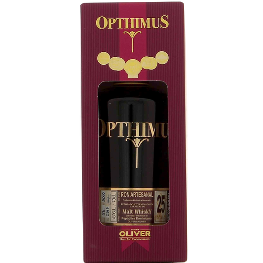 Opthimus 25 ans finition Single Malt Whisky 43°, 70cl *** Meilleurs Rhums du Monde 01-2023