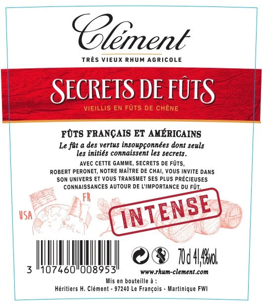 Clément Vieux Secrets de fûts Intense 41,4°, 70cl