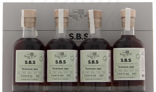 1423 SBS Trinidad Caroni 1997 Cask Strength – coffret 4 fûts, 63,3°