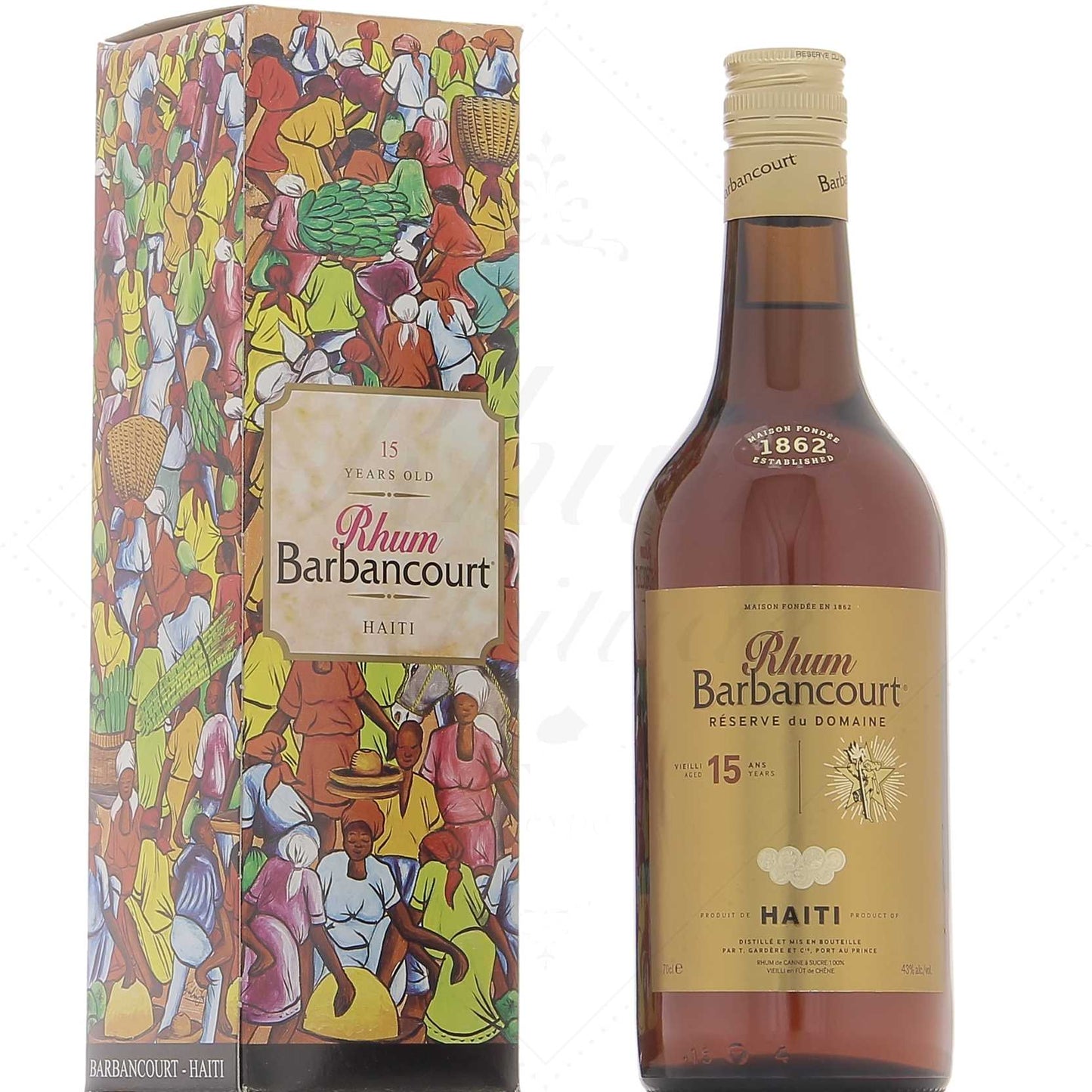 Barbancourt Réserve du domaine 15 ans 43°– ancien packaging, 70cl
