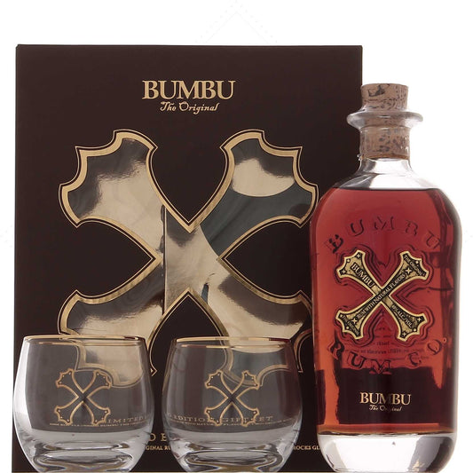 Bumbu The Original 40° en coffret 2 verres Bumbu, 70cl
