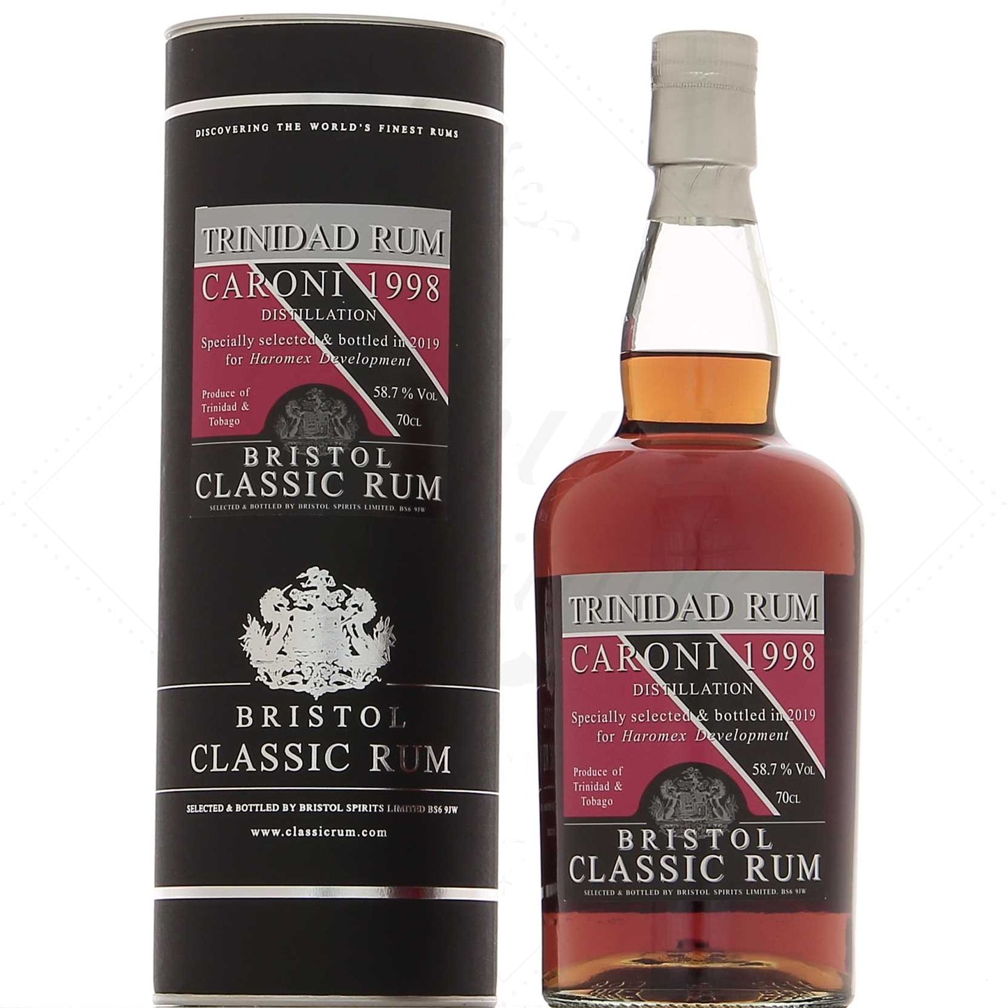 Bristol Caroni 21 ans 1998 – 2019 Haromex 58,7°, 70cl