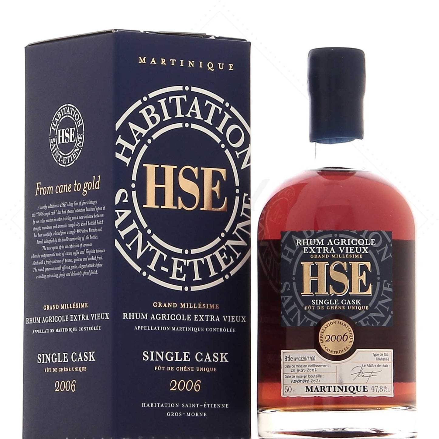 HSE Extra Vieux Single Cask 2006 47,8°, 70cl *** 🥇Bruxelles 2022,2025 *** Coup de Coeur