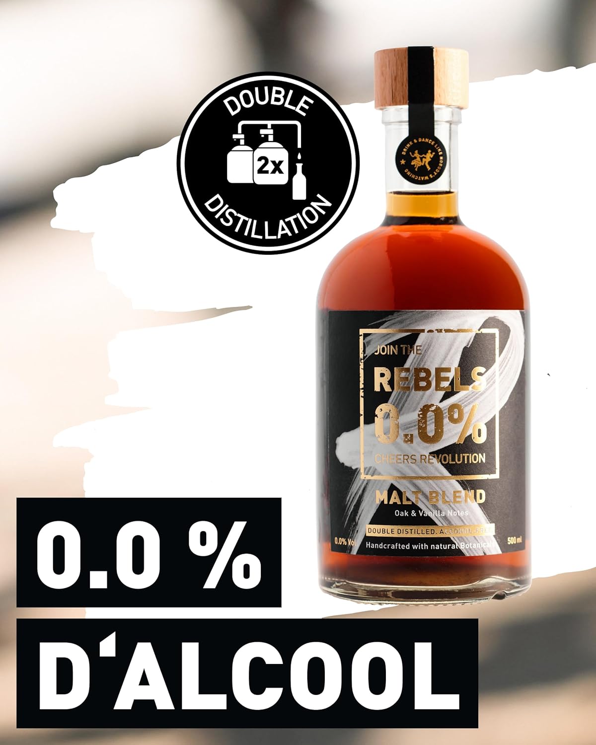 REBELS 0.0% Alternative Whisky sans alcool