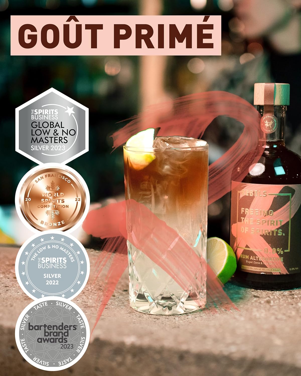 REBELS 0.0% Alternative Rhum sans alcool