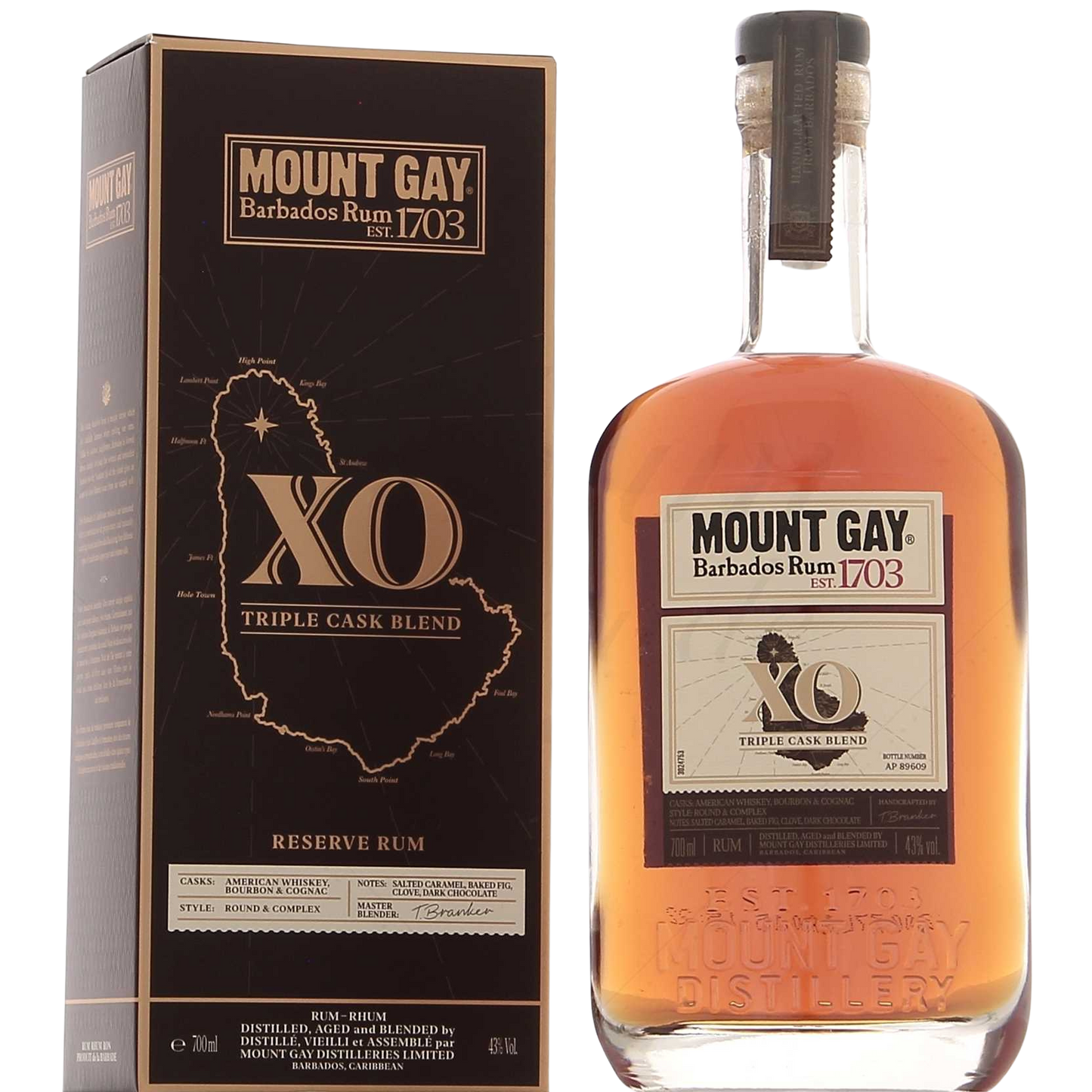 Mount Gay XO Extra Old 43°, 70cl