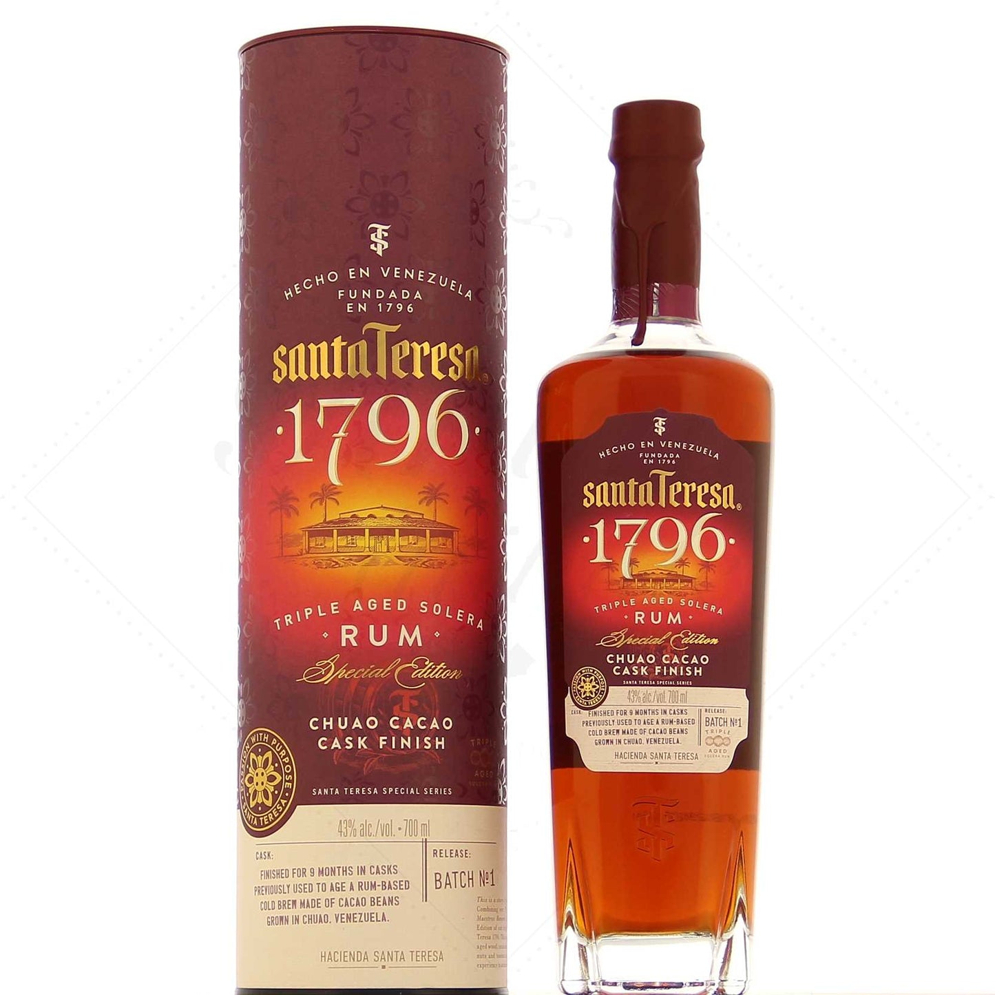 Santa Teresa 1796 Cacao Cask 43°, 70cl