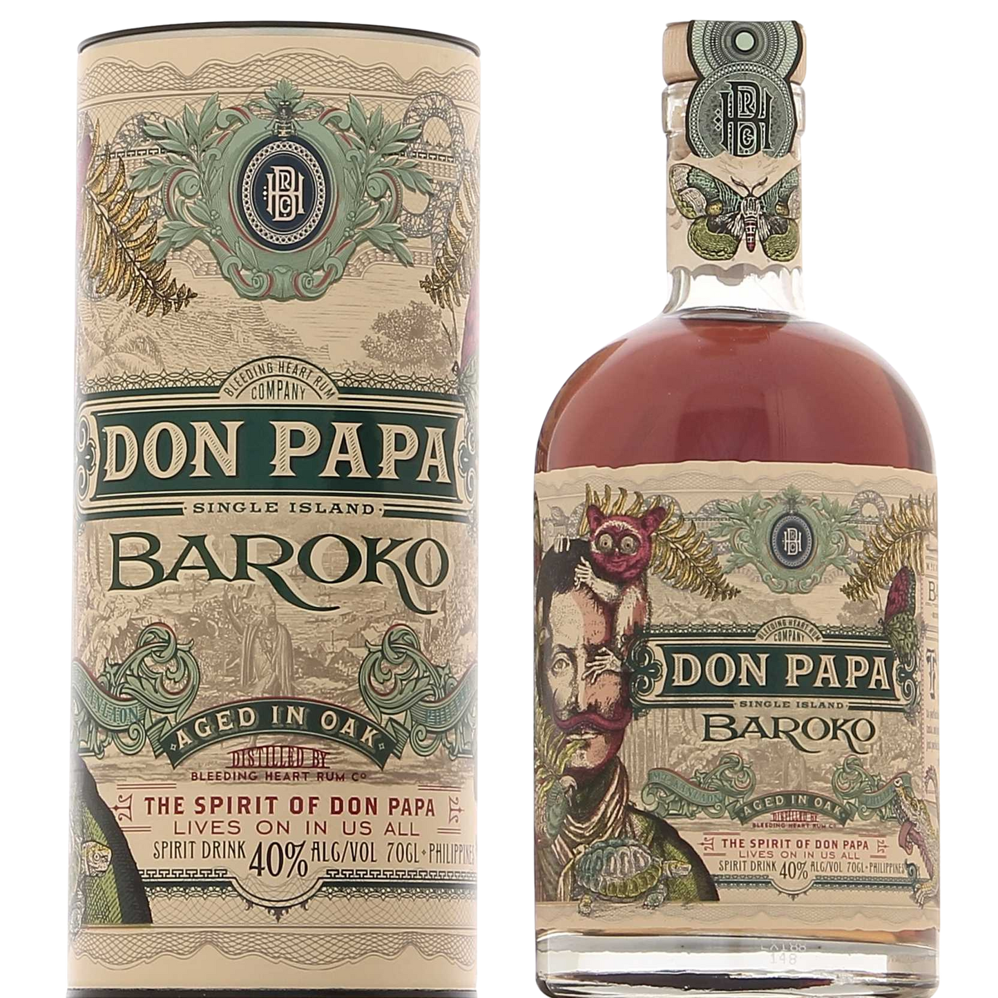 Don Papa Baroko 40° avec étui, 70cl