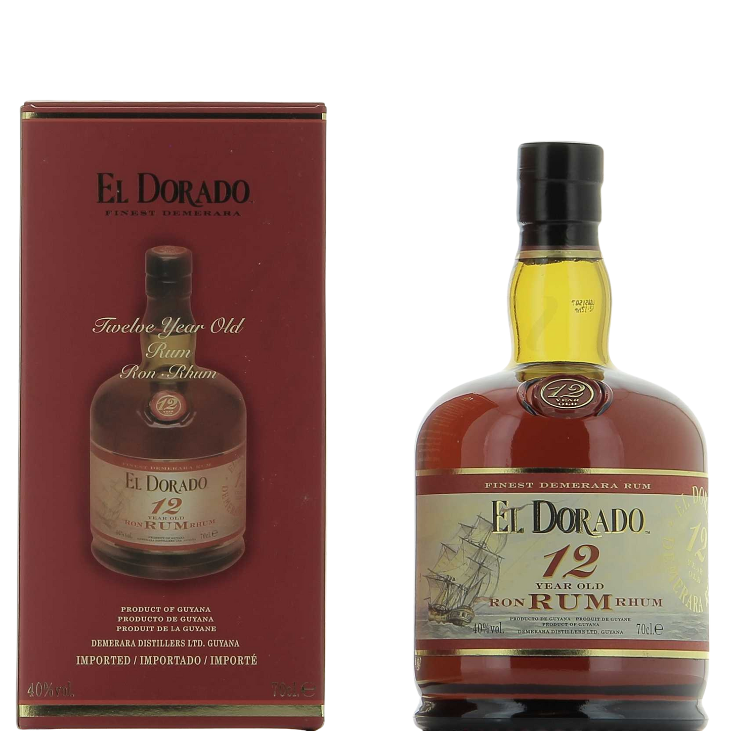 El Dorado 12 ans 40°, 70Cl ** Coup de Coeur