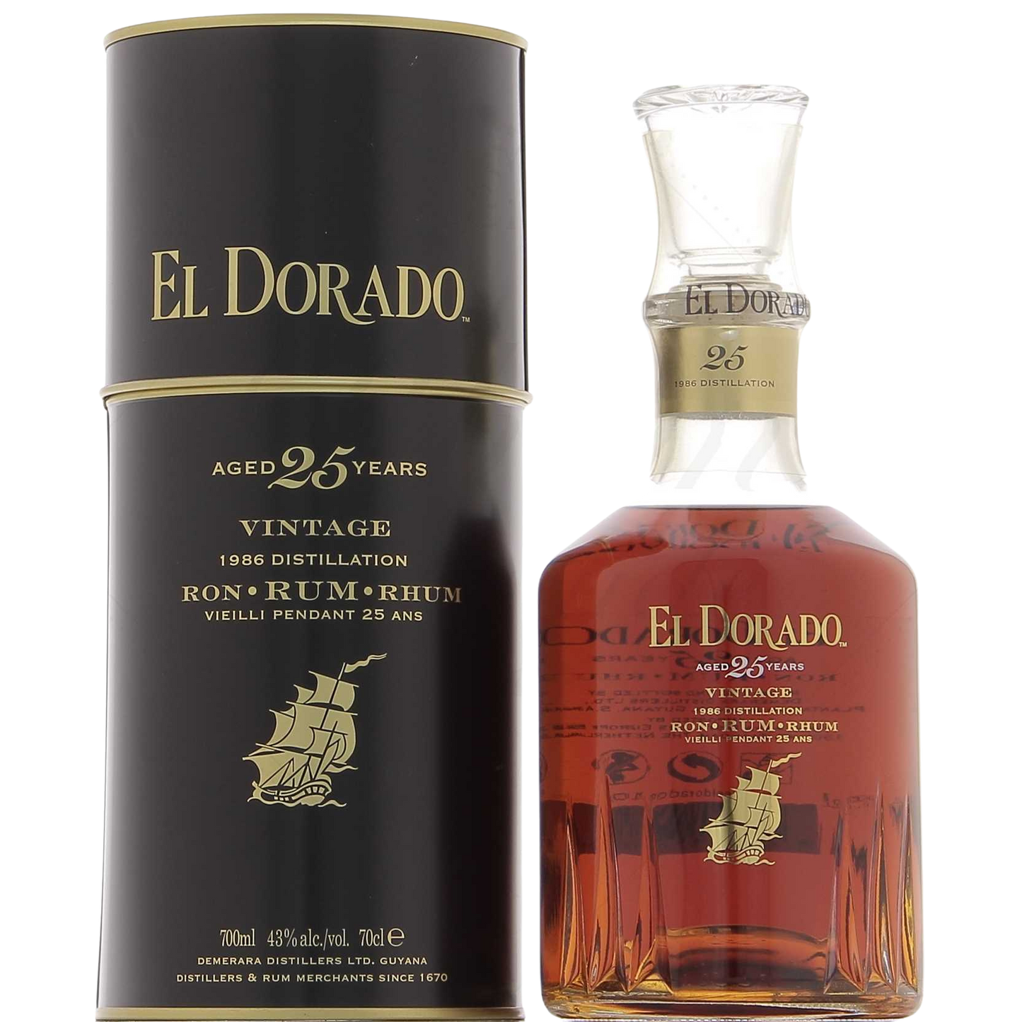 El Dorado 25 ans Millésime 1988 43°, 70cl *** IWSC International Wine & Spirit Competition 2006