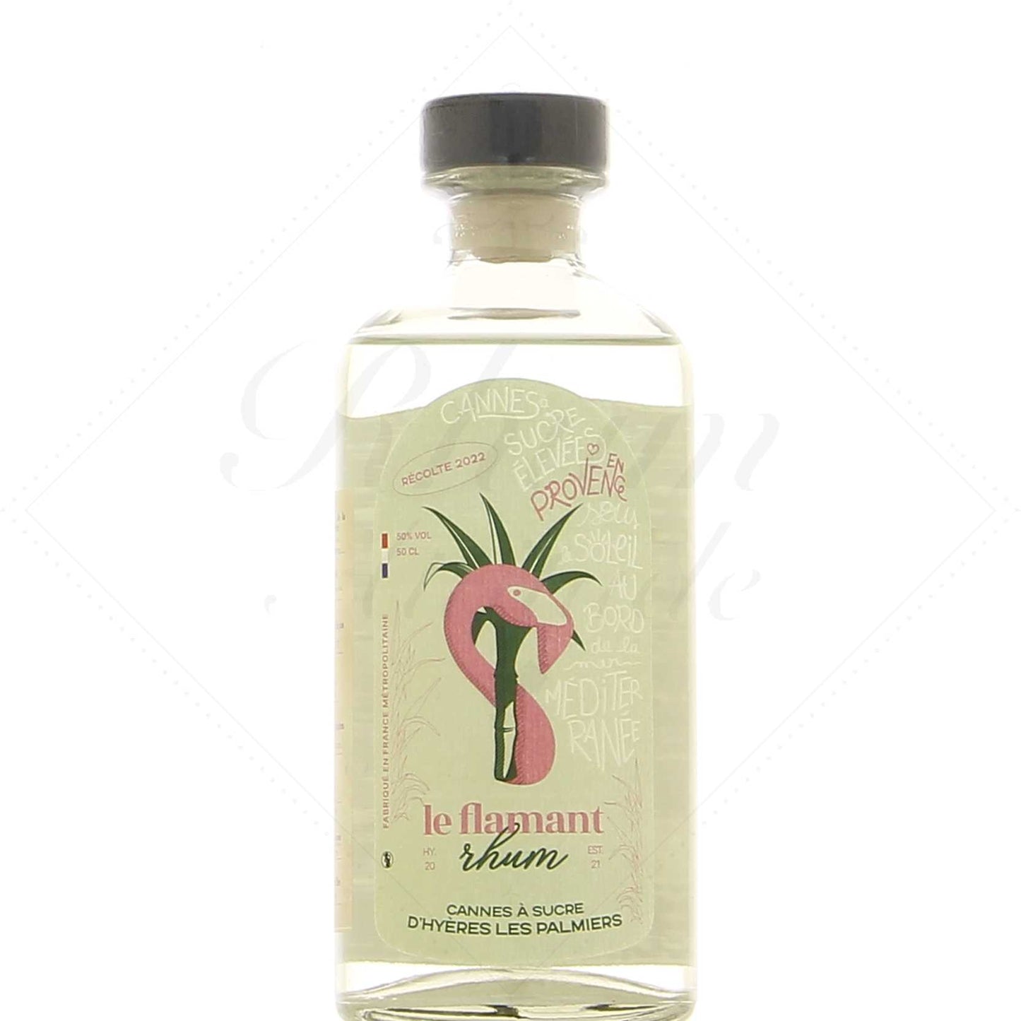 Ferroni Flamant rhum pur jus de canne hexagonal 50°, 50cl