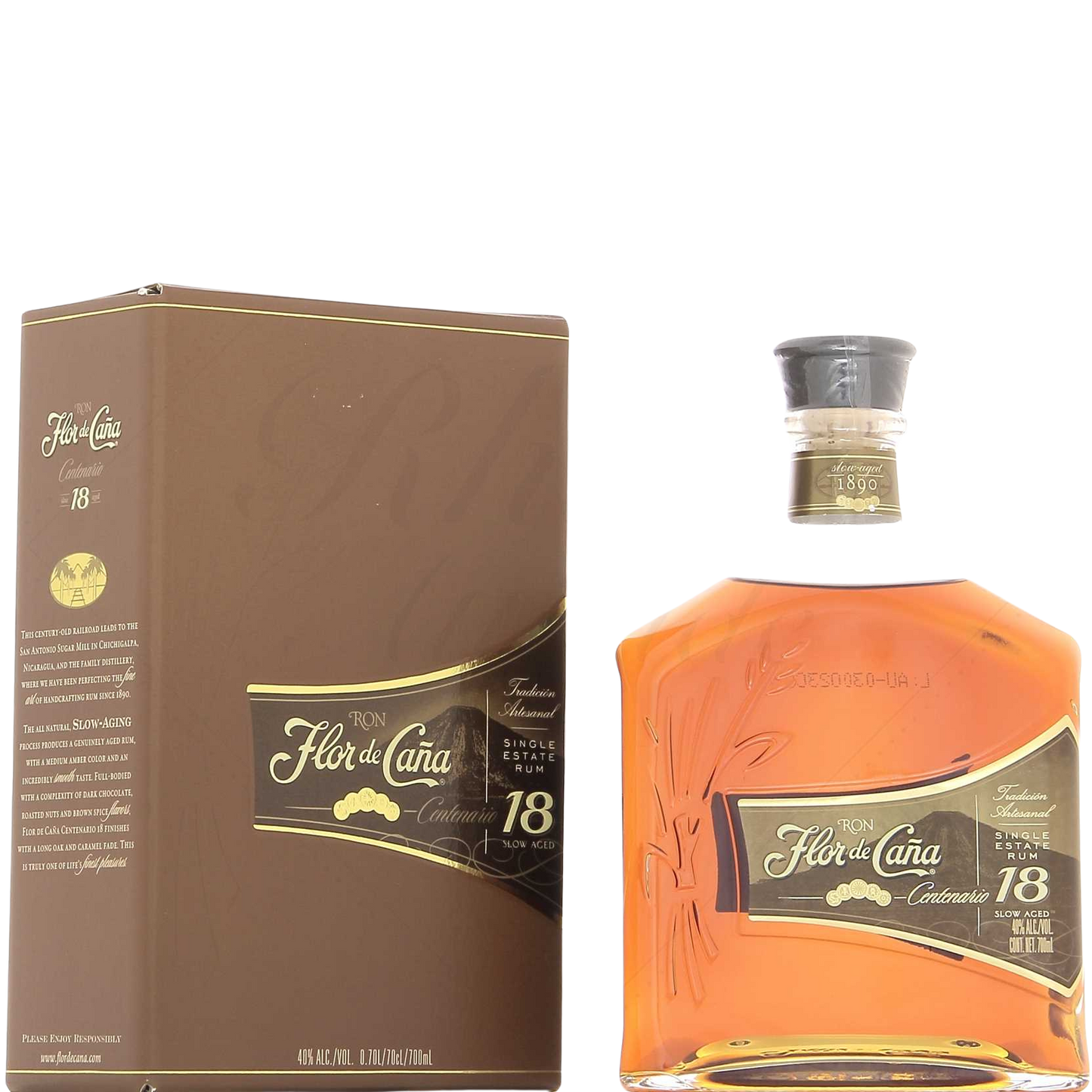 Flor de Caña Centenario 18 ans 40°, 70cl