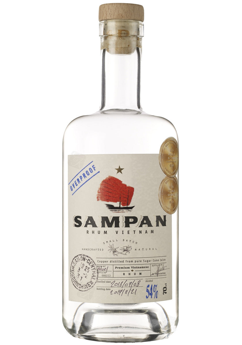 Sampan Blanc Overproof 54°, 70cl