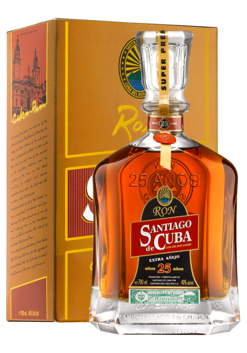 Santiago de Cuba Extra Anejo 25 ans , 40°, 70cl