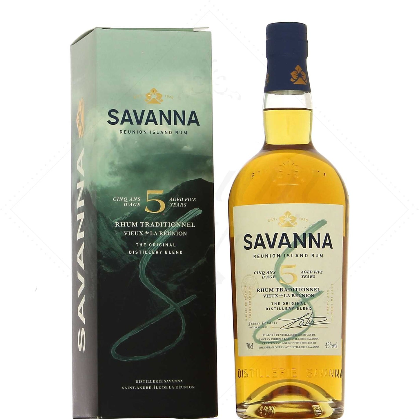 Savanna 5 ans Rhum Vieux Traditionnel 43°, 70cl