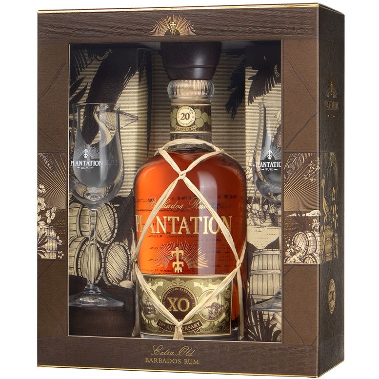 Plantation Rum Barbados XO 20th Anniversary Coffret 2 verres 40°