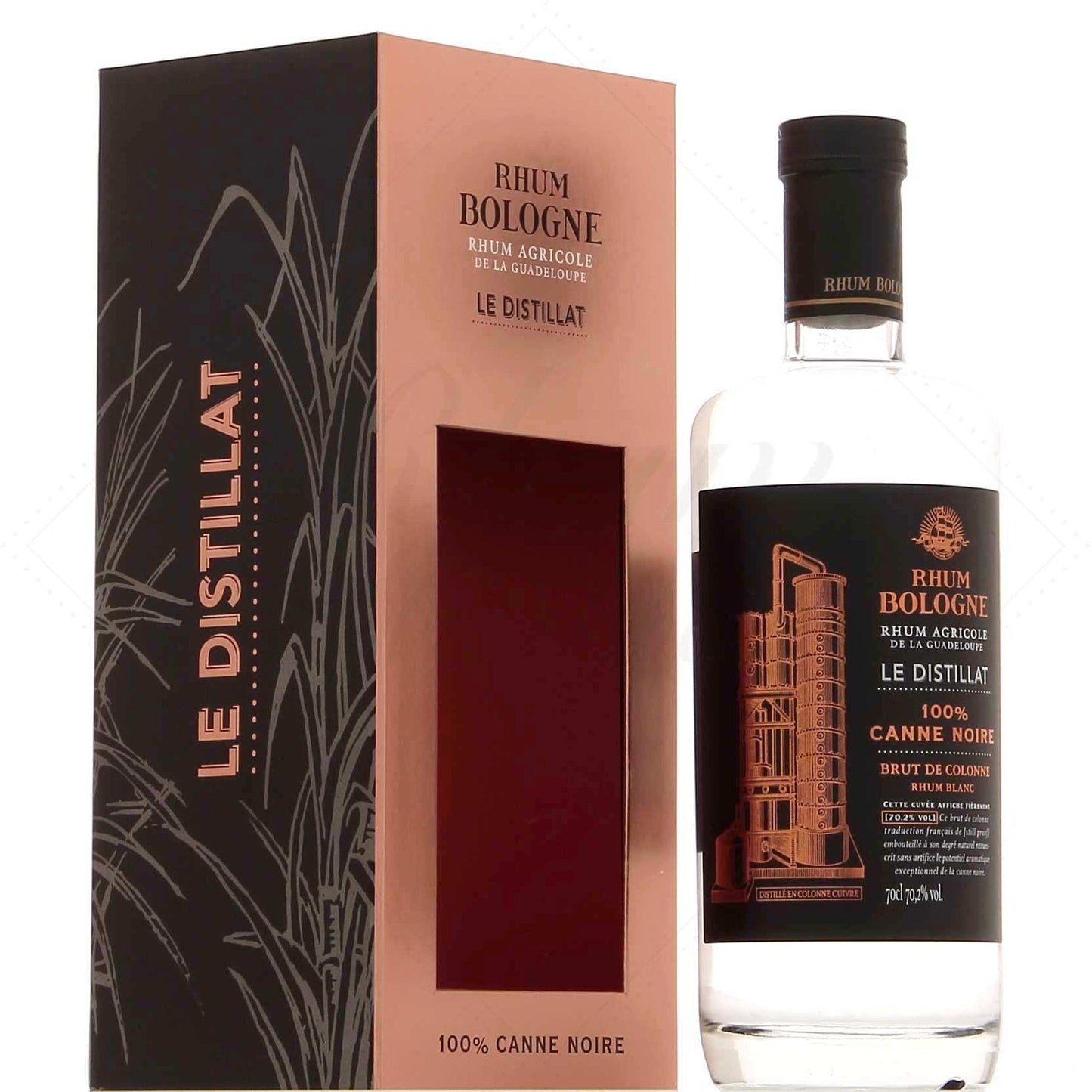 Bologne Le Distillat 100% Canne noire 70,2°, 70cl