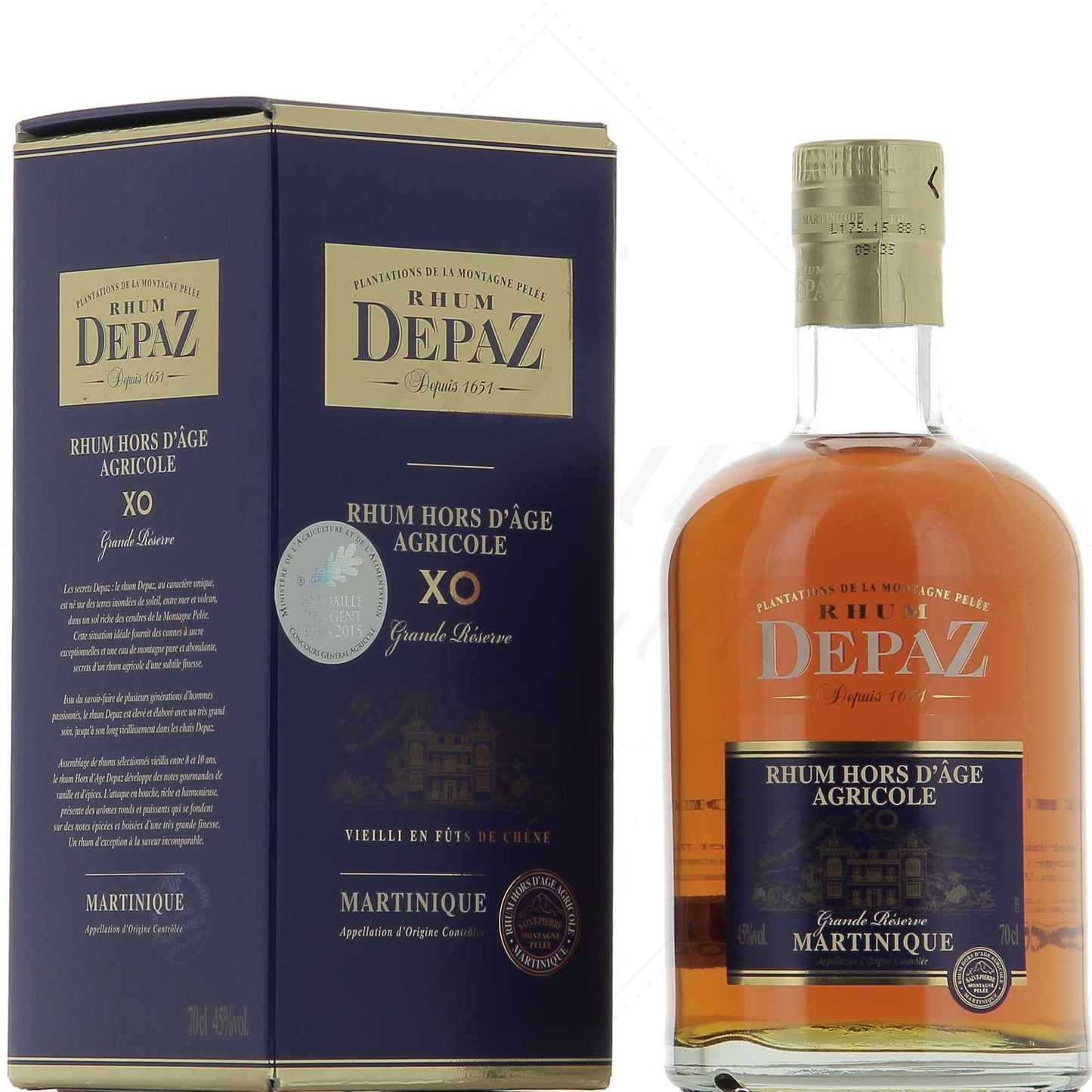 Depaz Grande Réserve XO 45°, 70cl