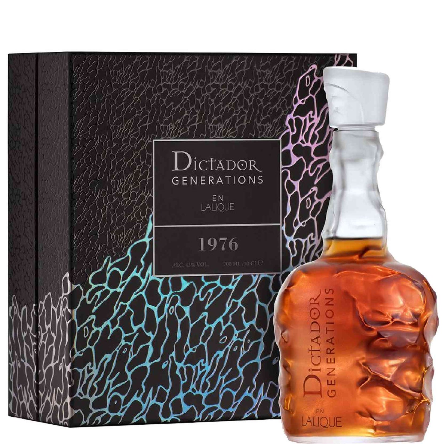 Dictador 1976 Generations carafe Lalique 43°, 70cl