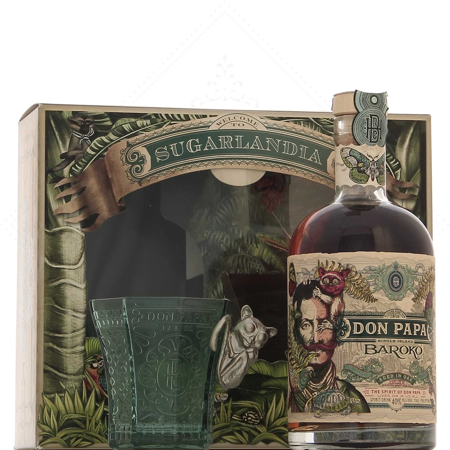 Don Papa Baroko coffret 1 verre Sugarlandia 40°, 70cl