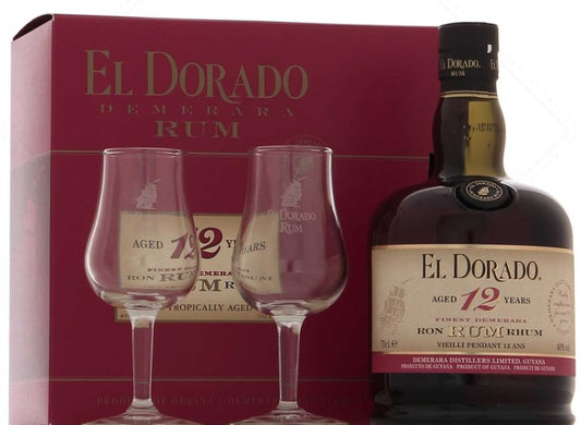 El Dorado 12 ans coffret 2 verres 40°, 70cl ** Coup de Coeur