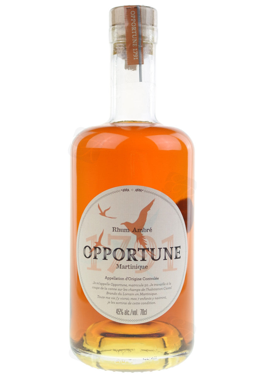 Opportune 1791 Rhum Agricole Ambré 45°, 70cl