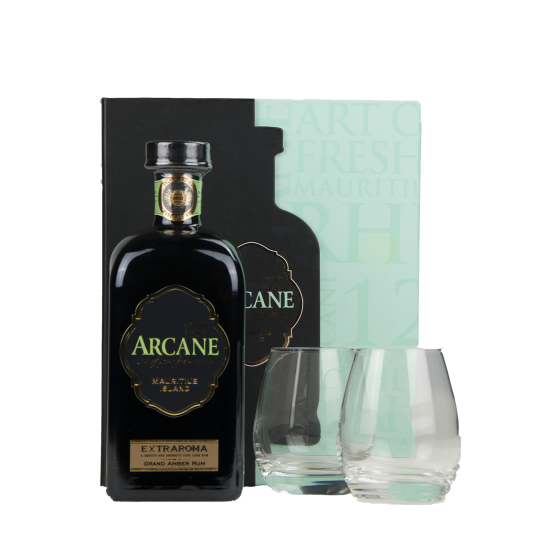 Arcane Extraroma en coffret 2 verres 40°, 70cl