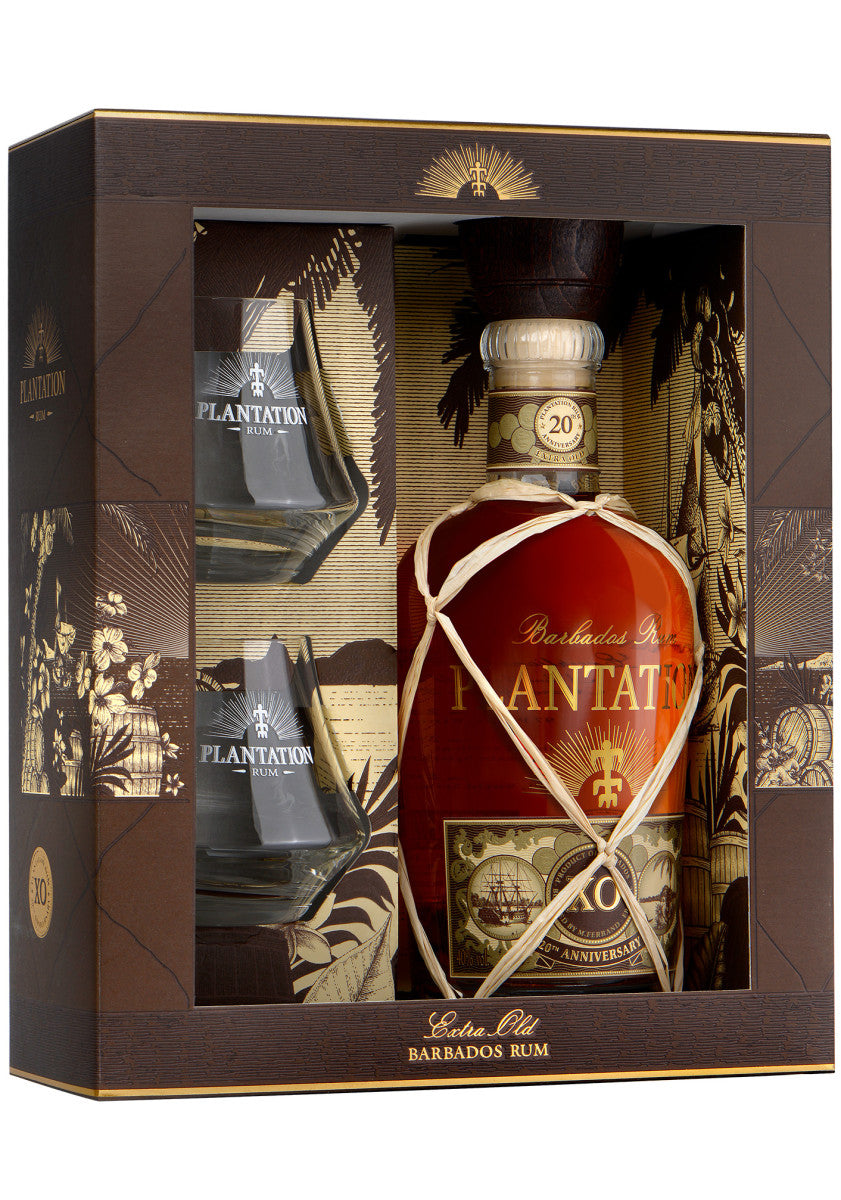 Plantation Rum Barbados XO 20th Anniversary Coffret 2 verres 40°