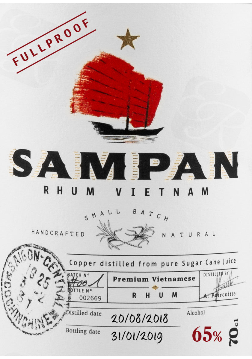 Sampan blanc Full Proof 65°, 70cl