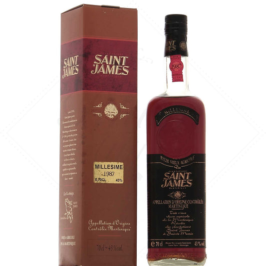 Saint James millésime 1987 – bouteille n°342, 43°, 70cl