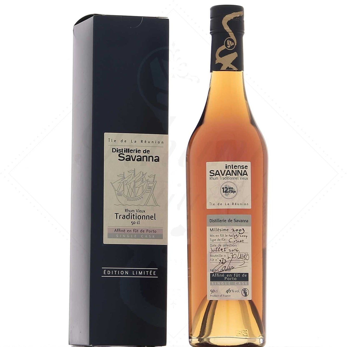 Savanna Traditionnel 12 ans 2003 Finish Porto Fût n°973 46°, 50cl